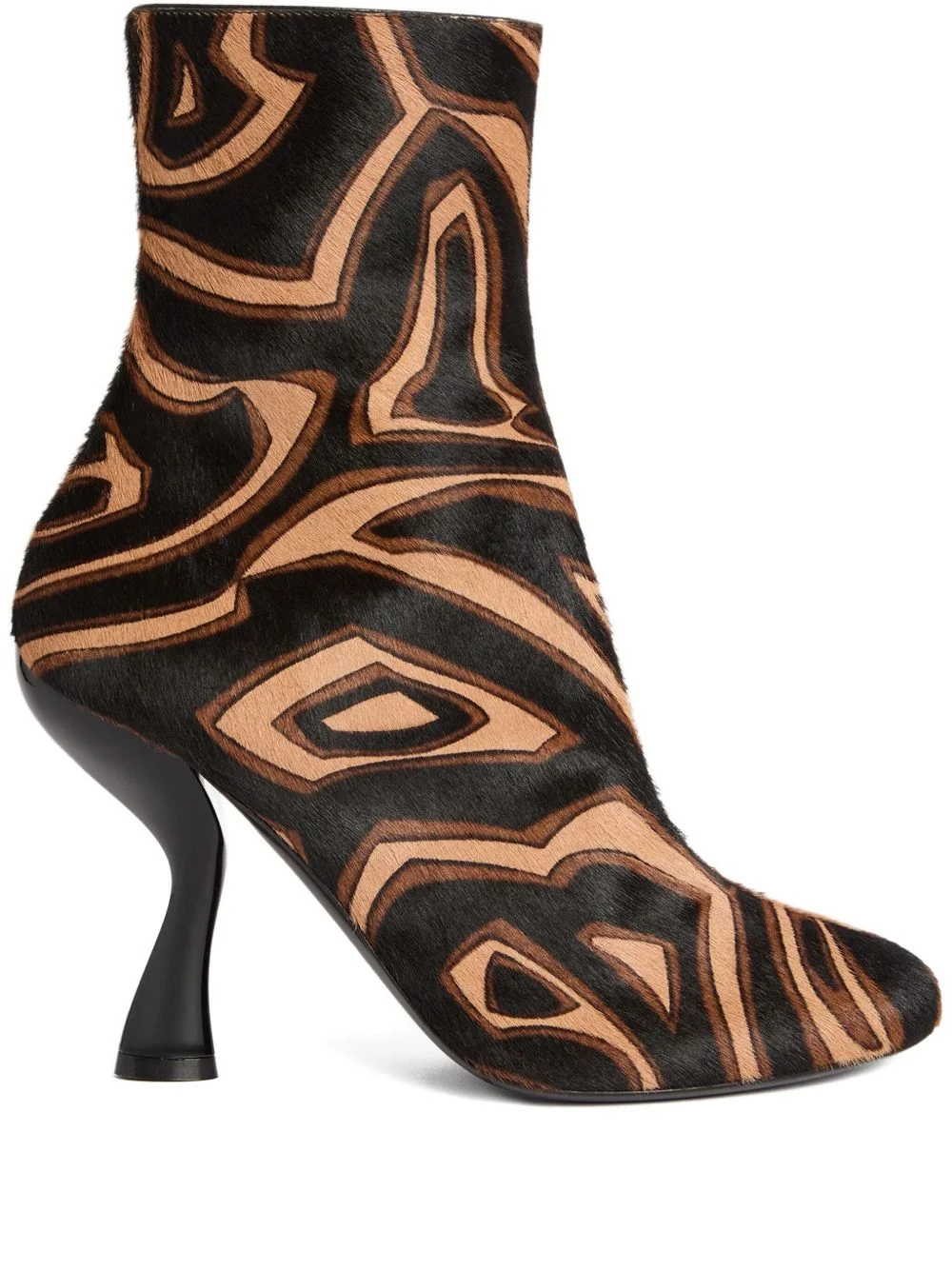 Marmo Pattern Heeled Boots - 1