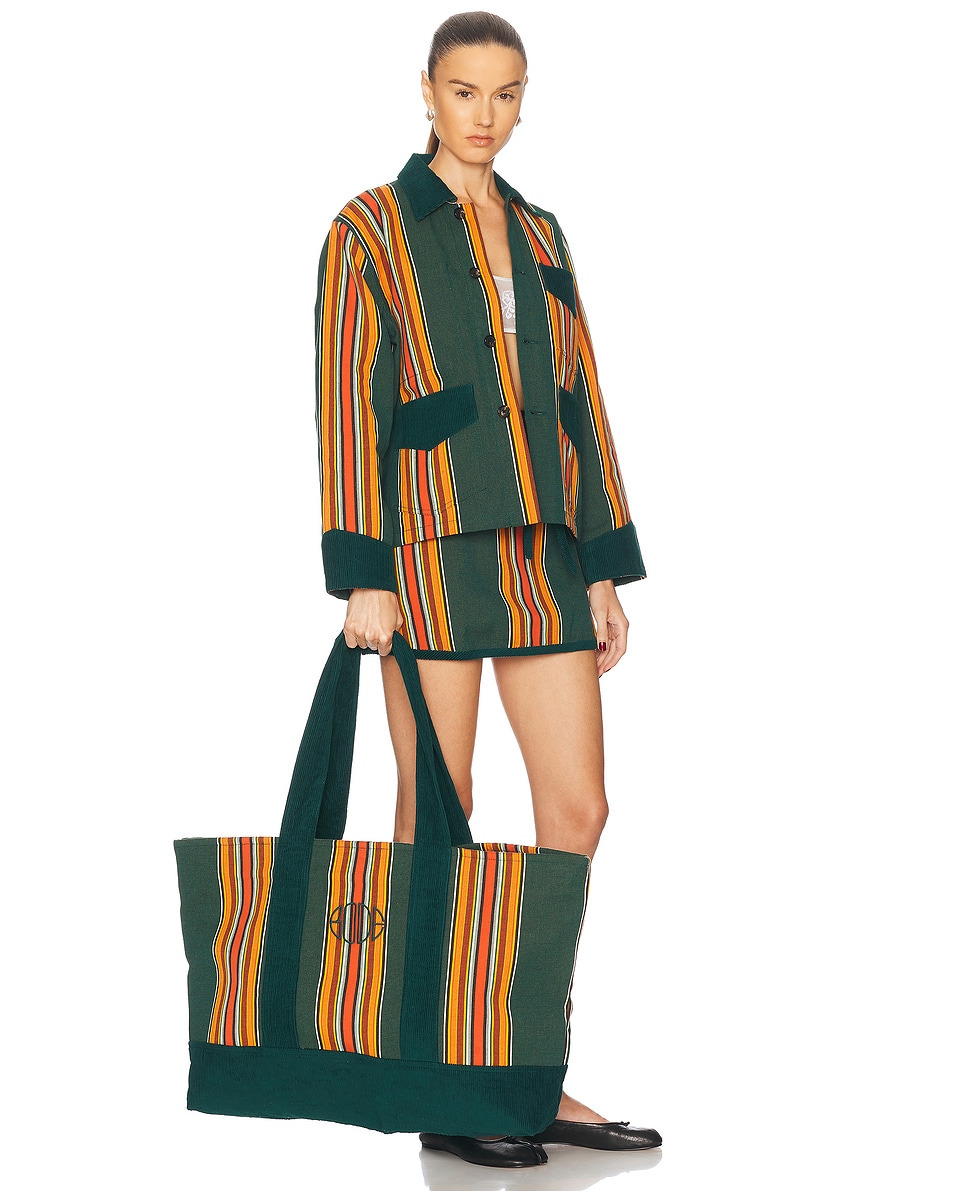 Parakeet Stripe Tote Bag - 2