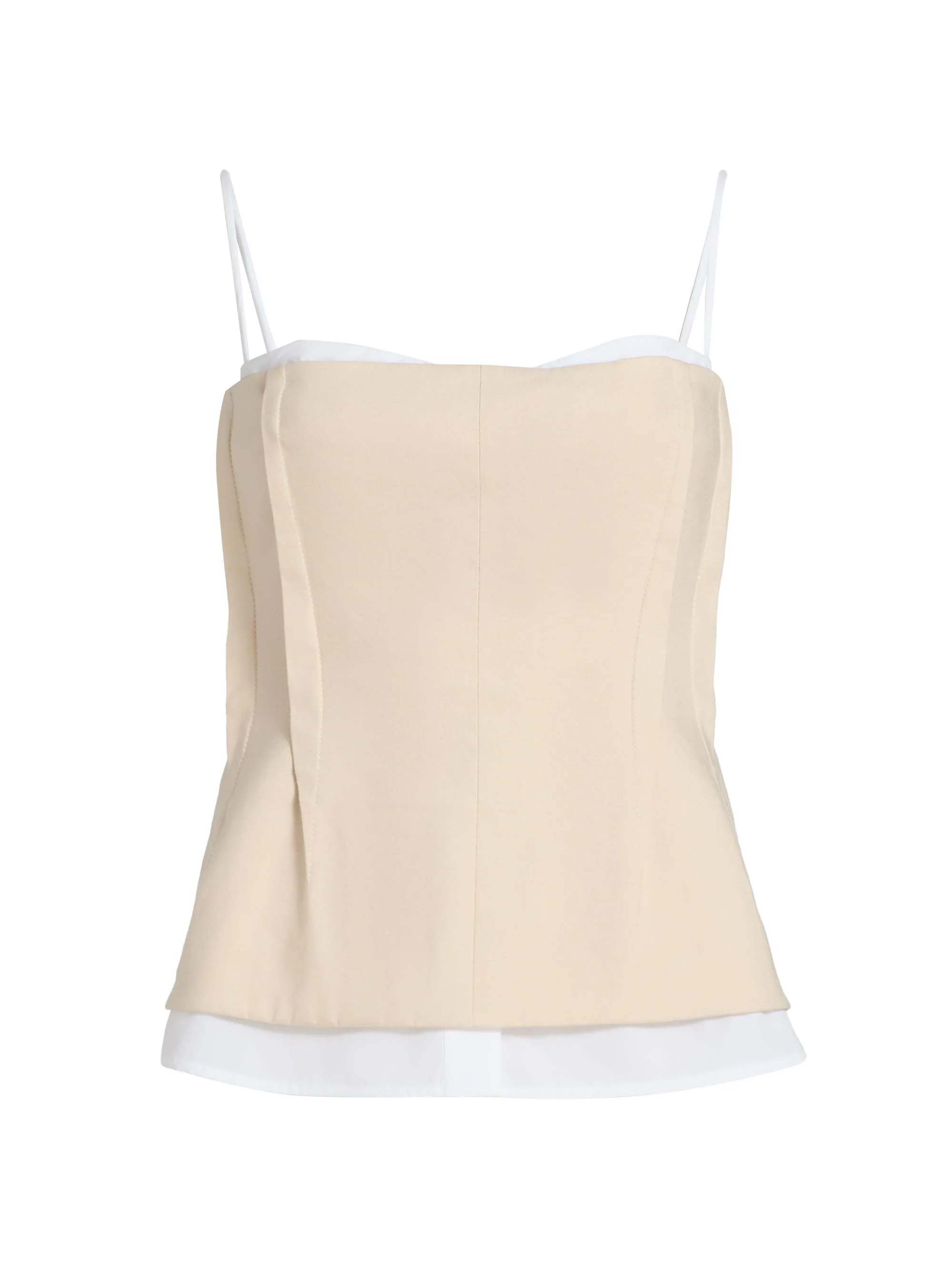 Women's Cayden Linen Bustier Top - Sand Multi - 1