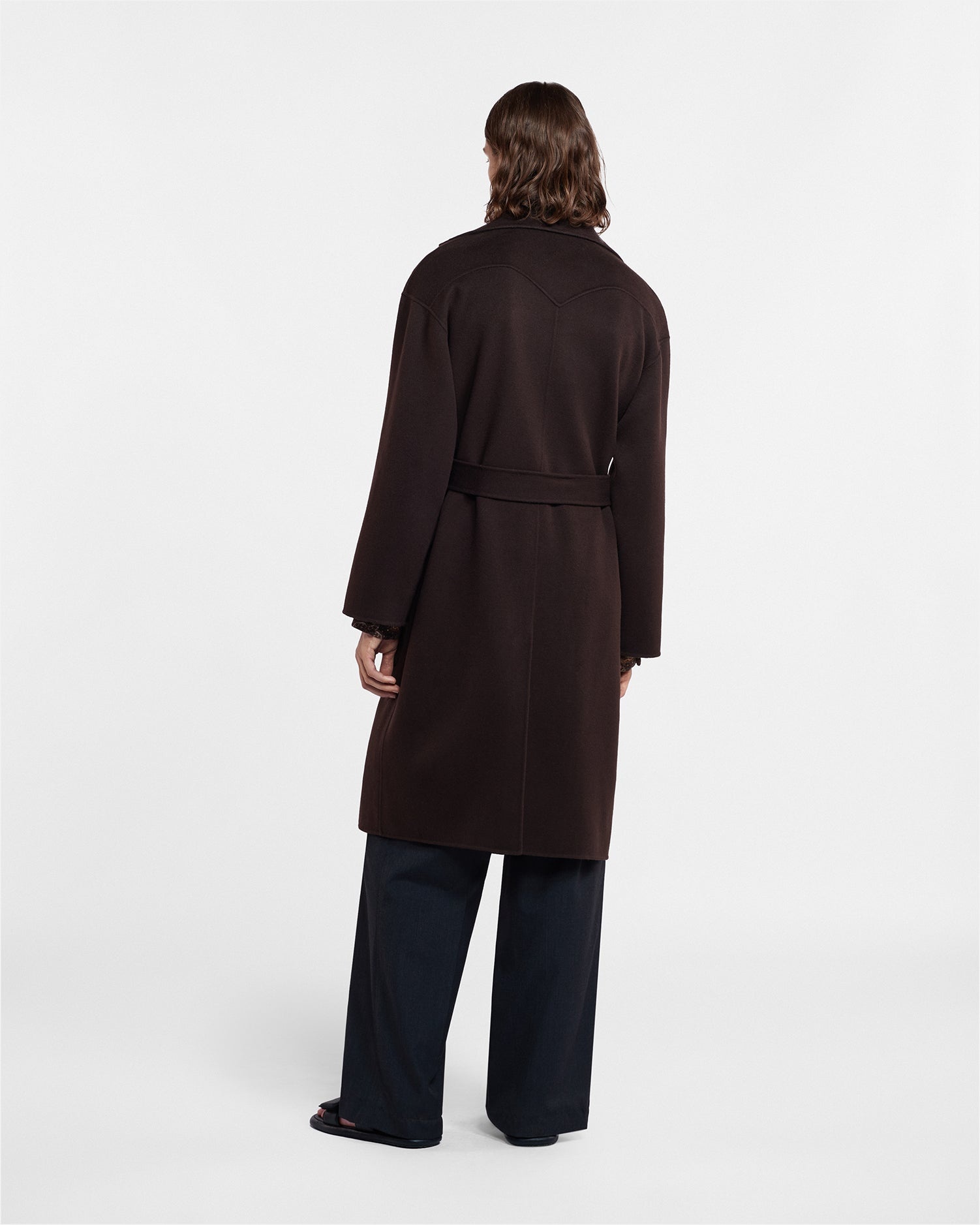 Double Wool And Silk Robe Coat - 2