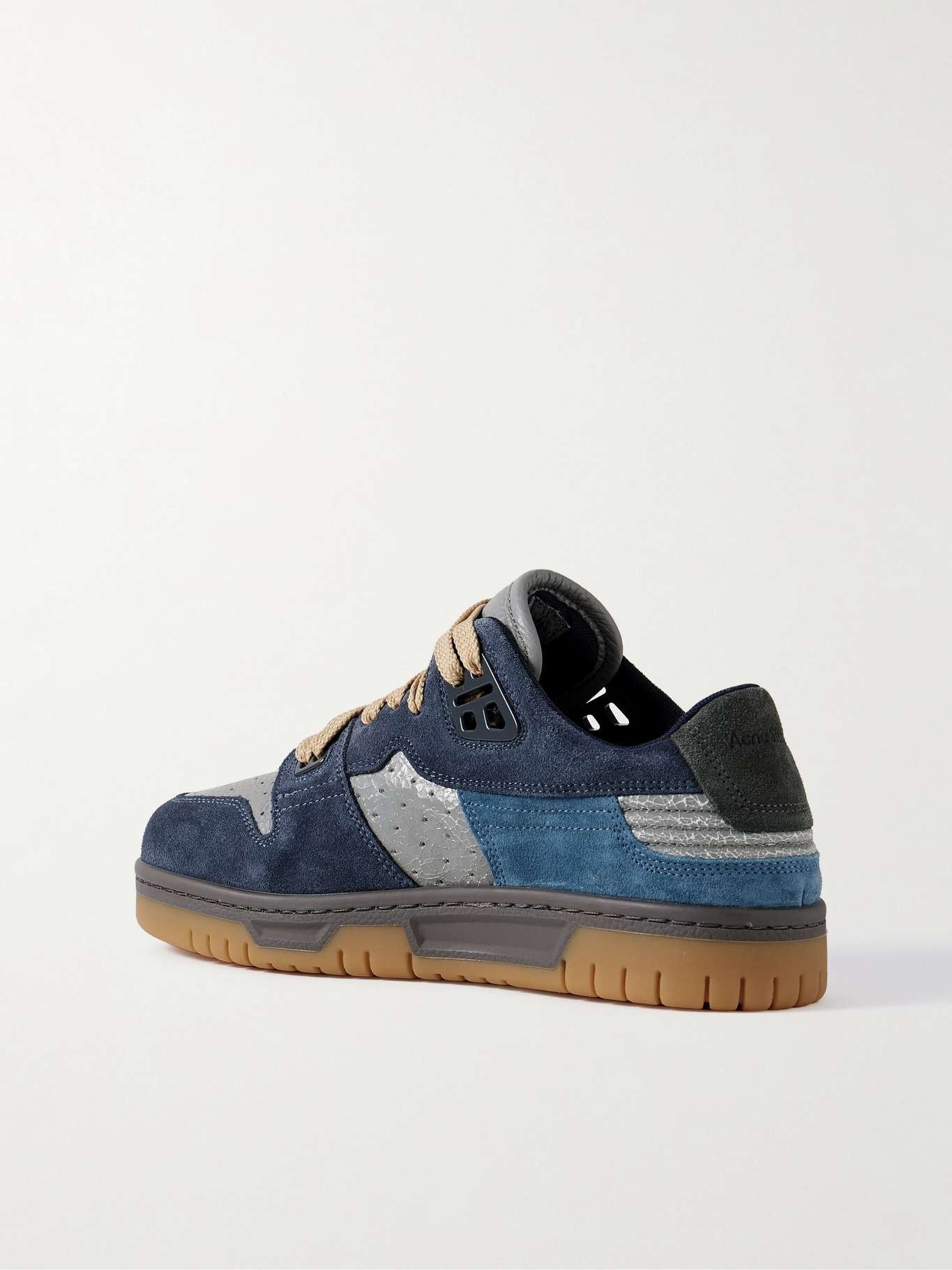 + NET SUSTAIN suede and cracked-leather sneakers - 3