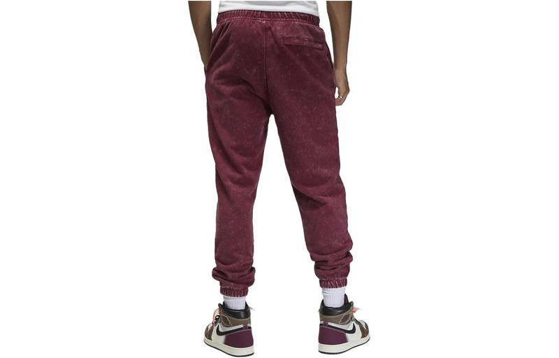 Jordan Air Jordan Flight Fleece Washed Trousers 'Cherrywood Red' DR3089-680 outlook