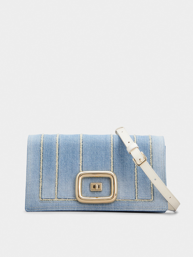 Viv' Choc Summertime Denim Chain Bag 1