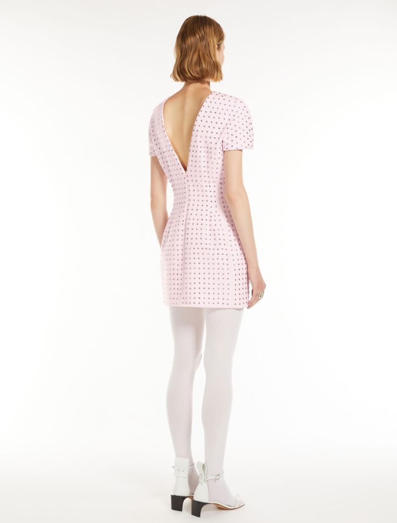 Crew-neck dress with rhinestones - KLEPSYDRA CAPSULE - 4