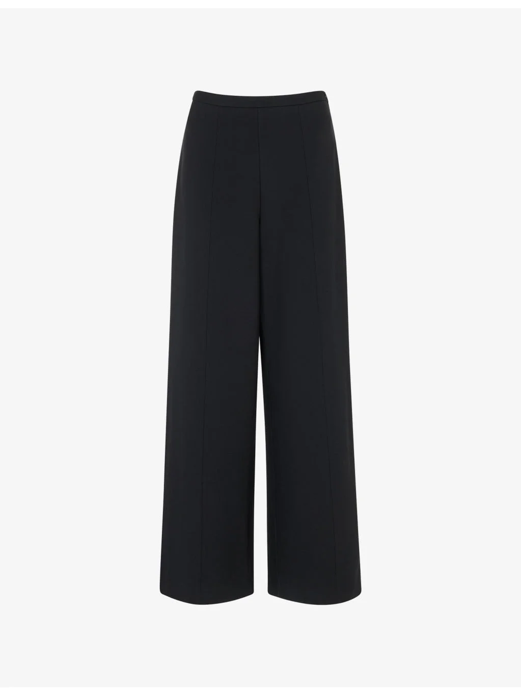 Wide-Leg High-Rise Stretch-Woven Trousers - 1