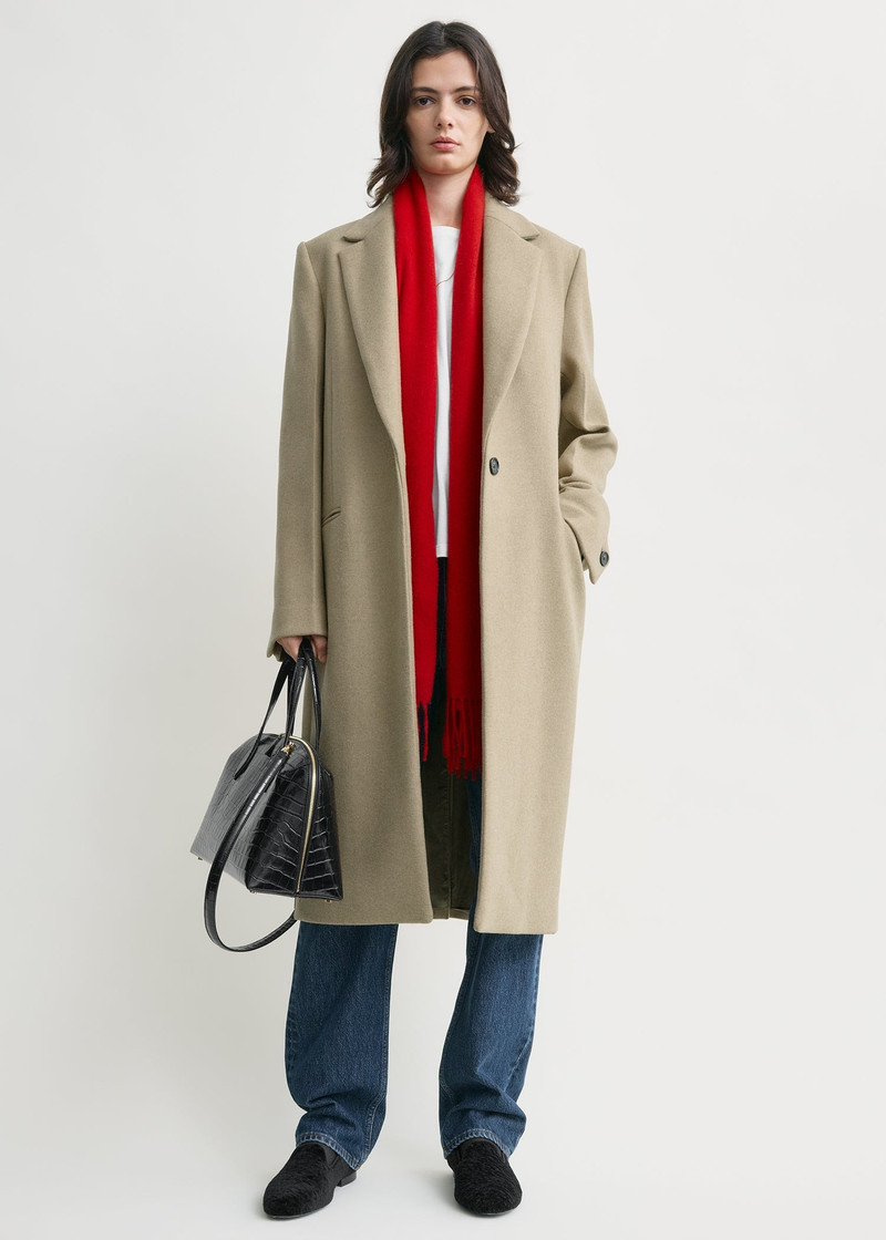 TOTEME Classic winter coat biscuit outlook