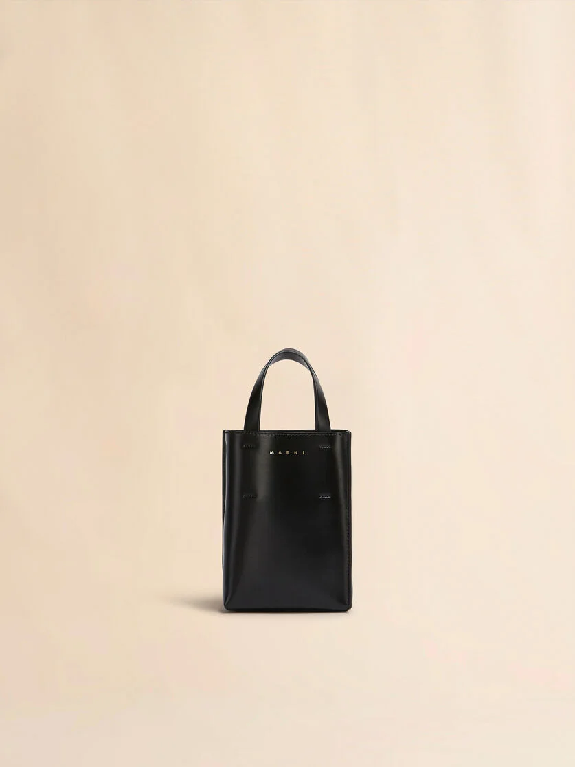 MUSEO NANO BAG 에 검정 가죽 - 1
