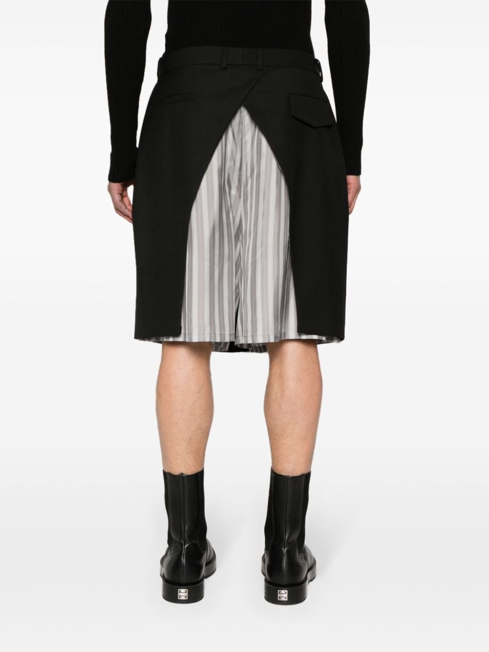 Tidan layered twill shorts - 4