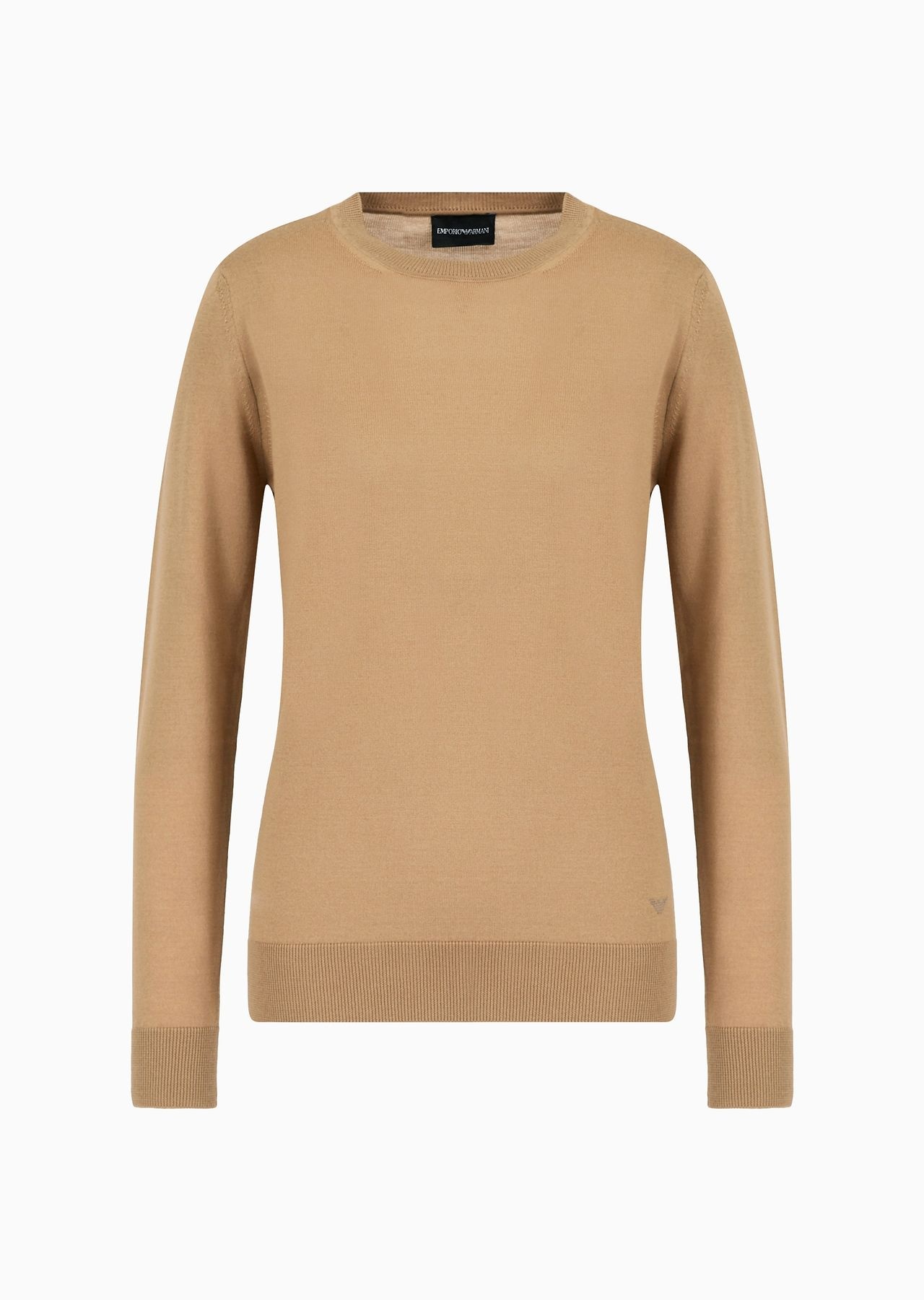 Crew-neck jumper in pure virgin wool - 1