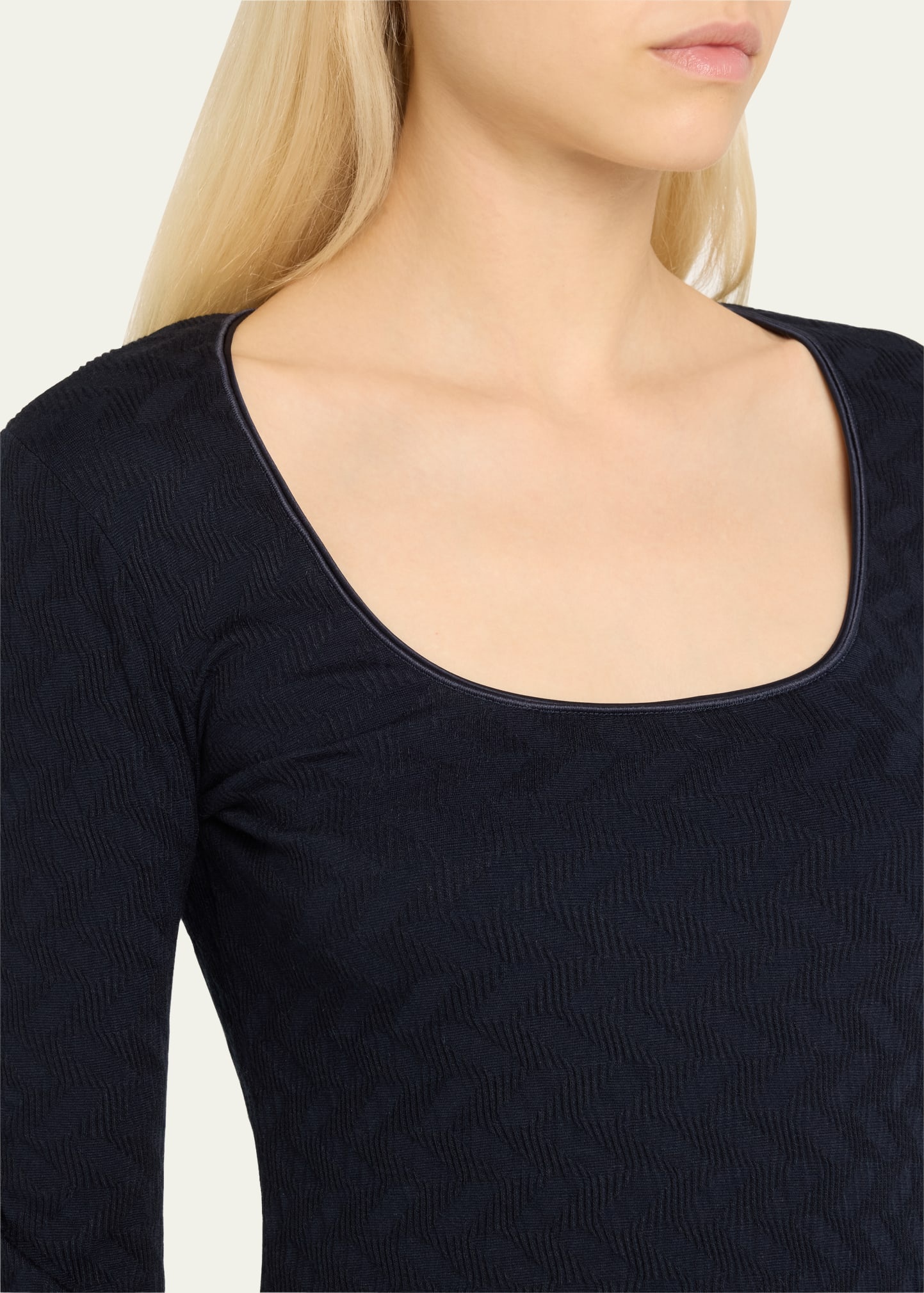 Textured Jersey Long-Sleeve Tee - 5
