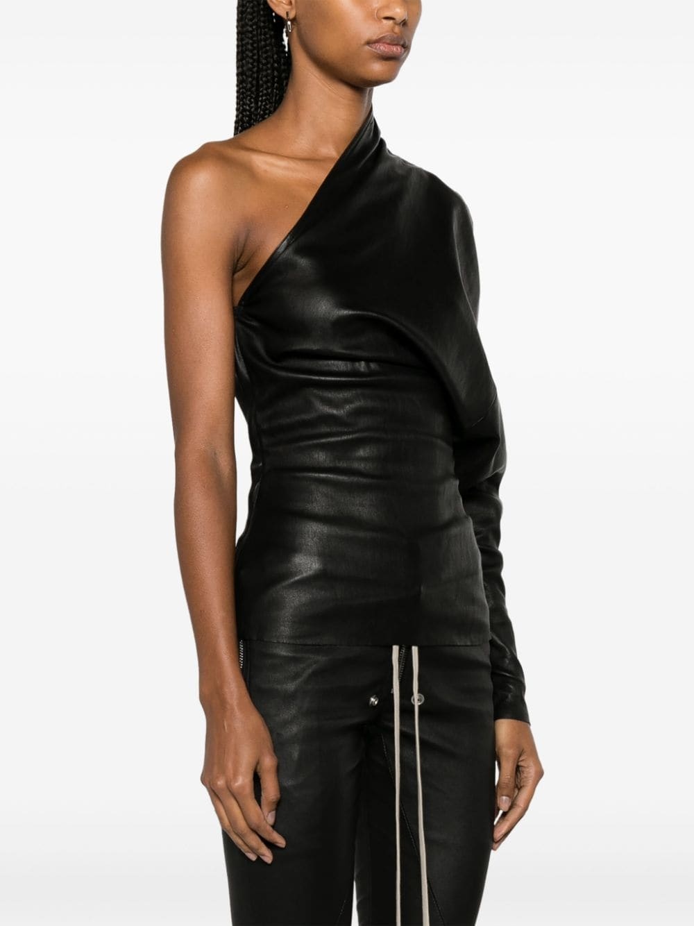 Luxor one-shoulder leather top - 3