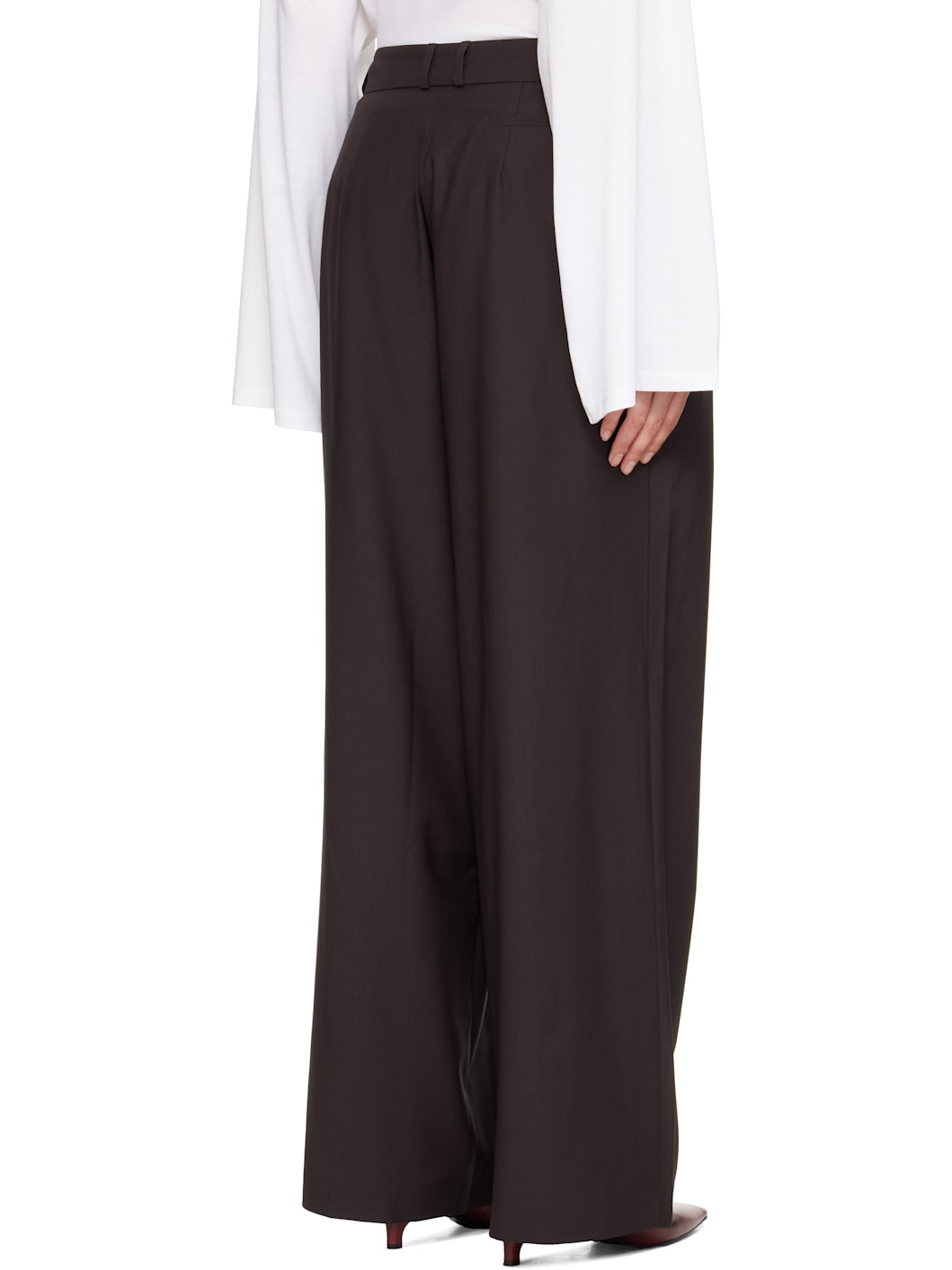 Brown Ripley Pleated Trousers - 3