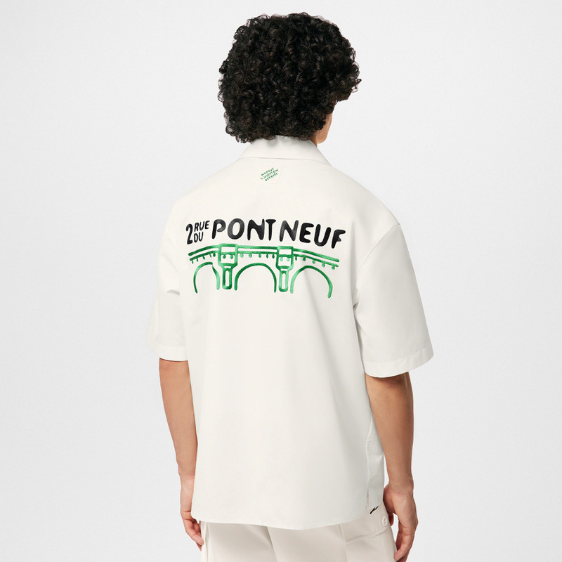 Open Collar Short-Sleeved Cotton Shirt 5