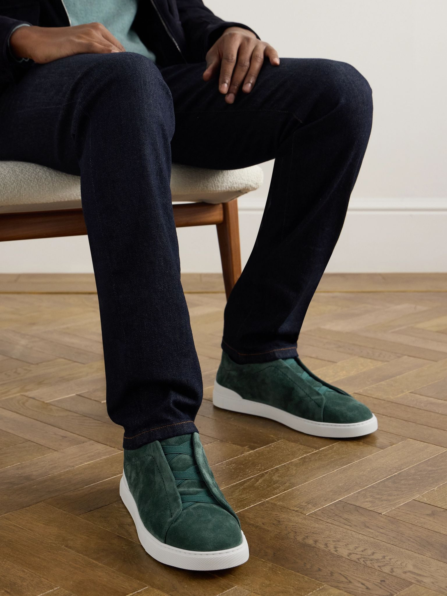 Triple Stitch™ Suede Slip-On Sneakers Green - 2