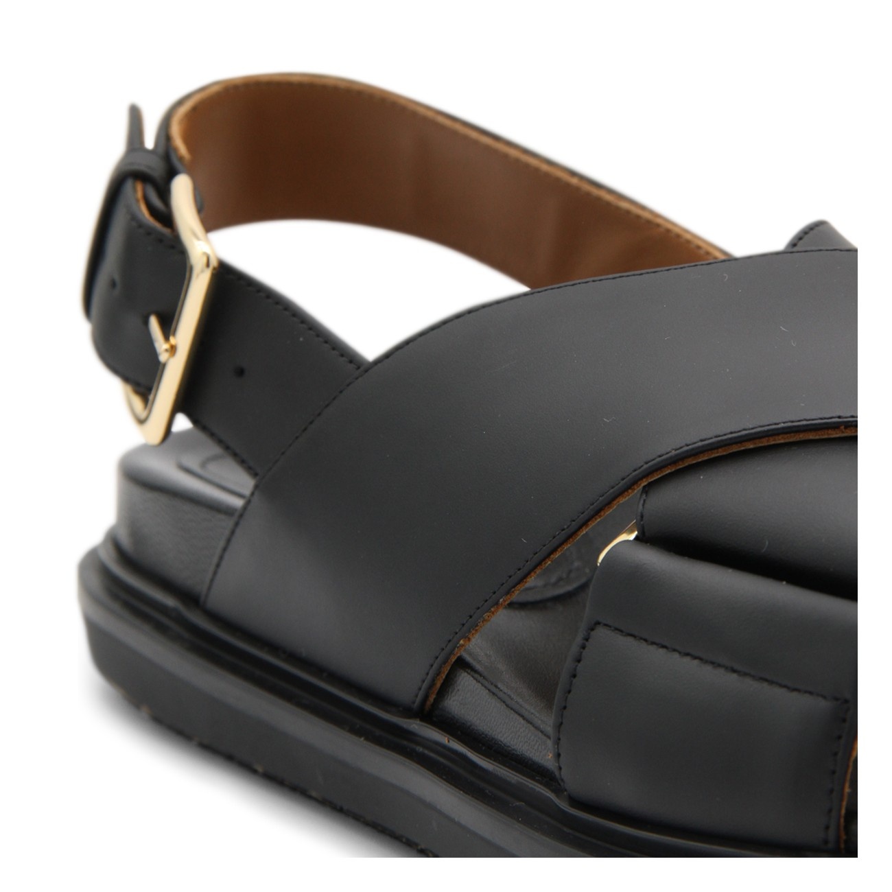 black leather fussbet sandals - 4