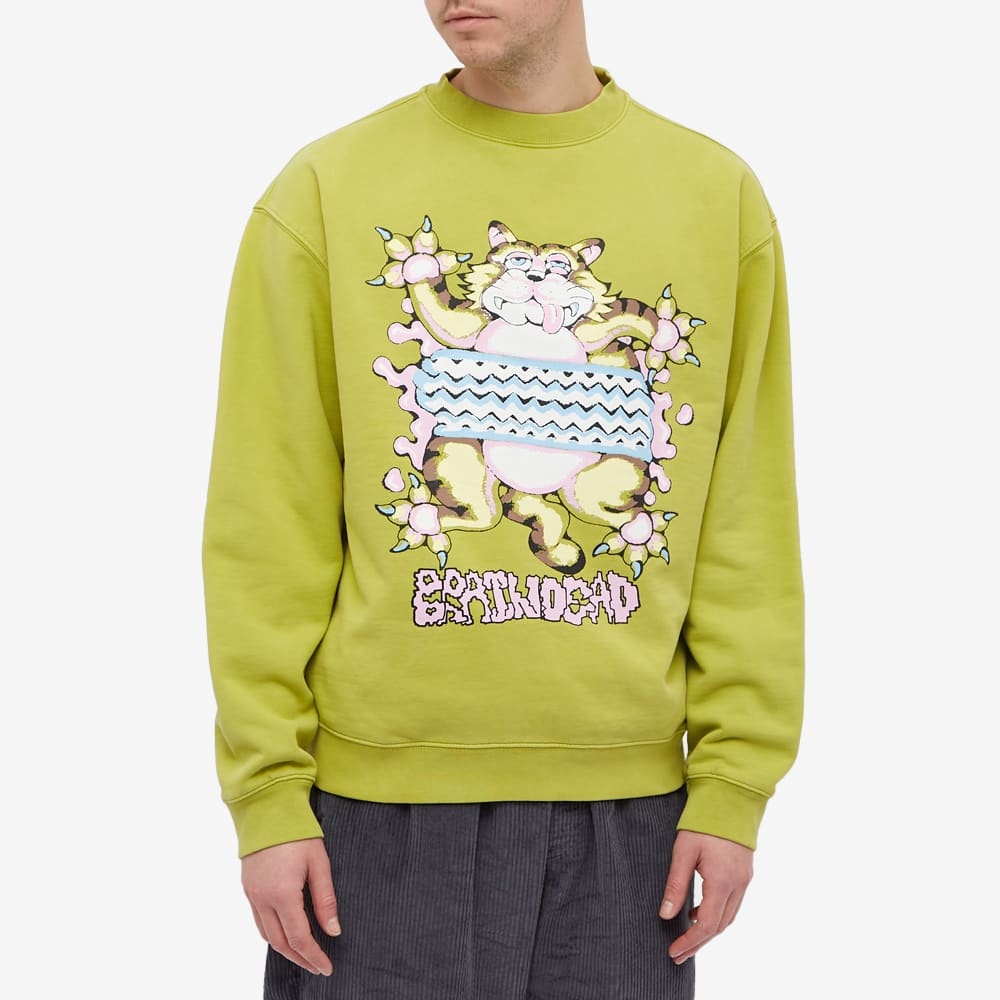 Brain Dead Relaxed Cat Crew Sweat - 4