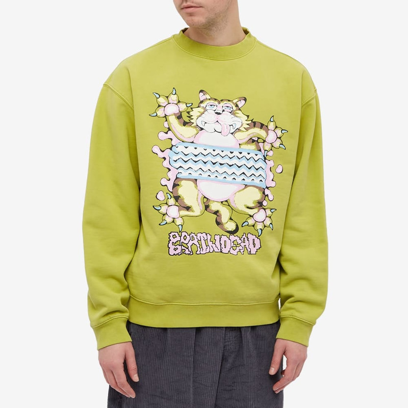 Brain Dead Relaxed Cat Crew Sweat 4