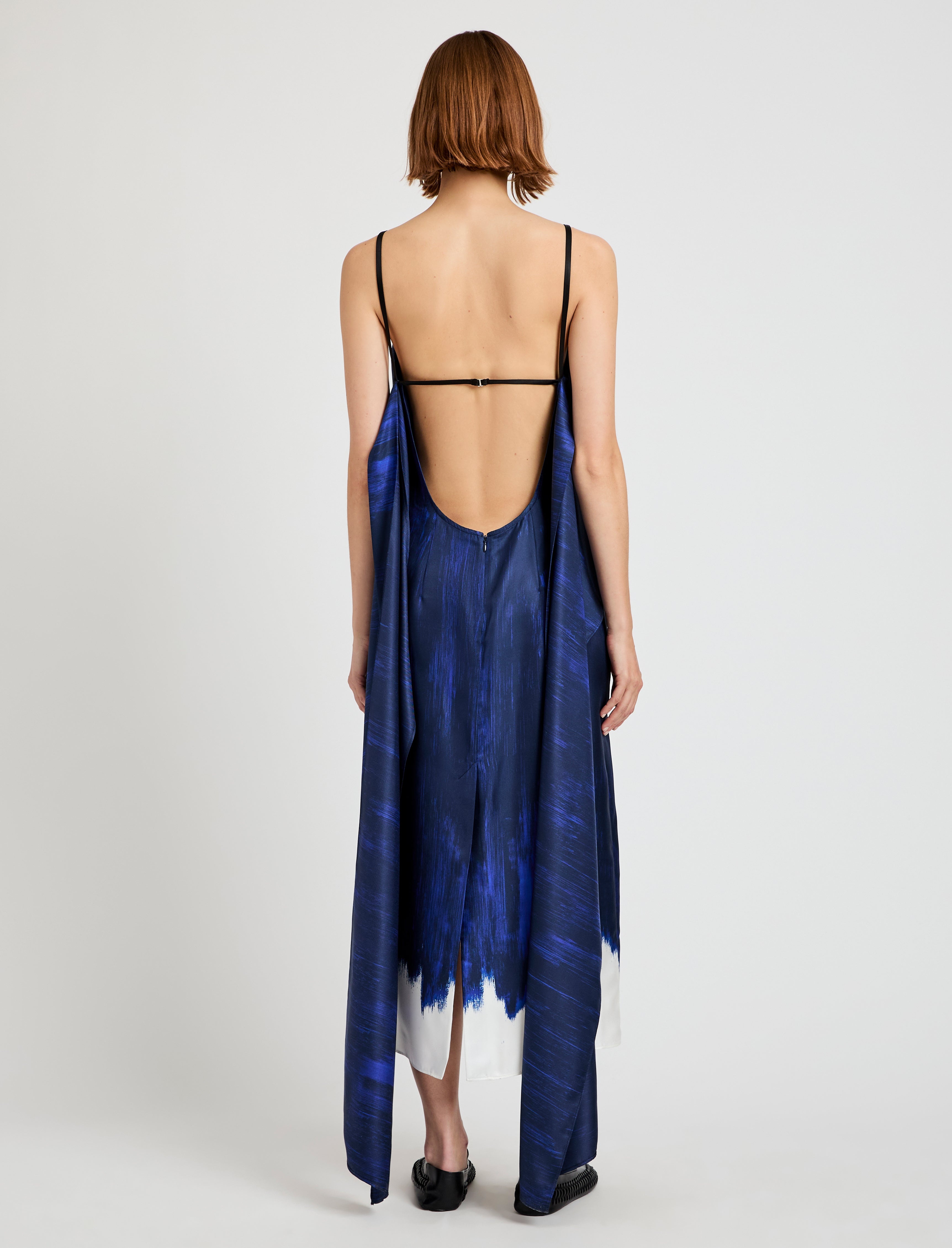 Wilma Dress in Double Printed Silk Twill - 4