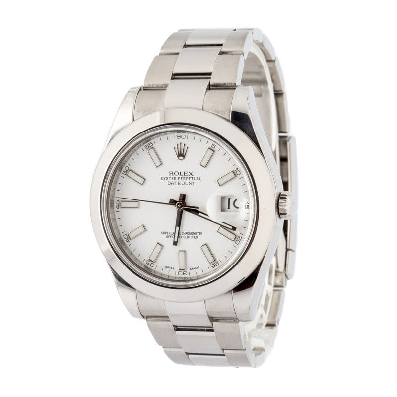 Rolex Datejust II 116300 White Index Dial - 2