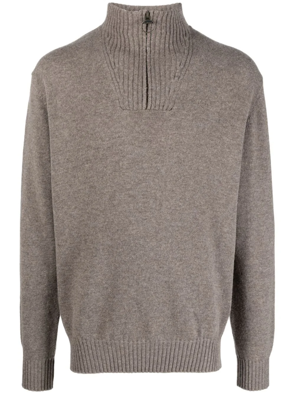 half-zip wool jumper - 1