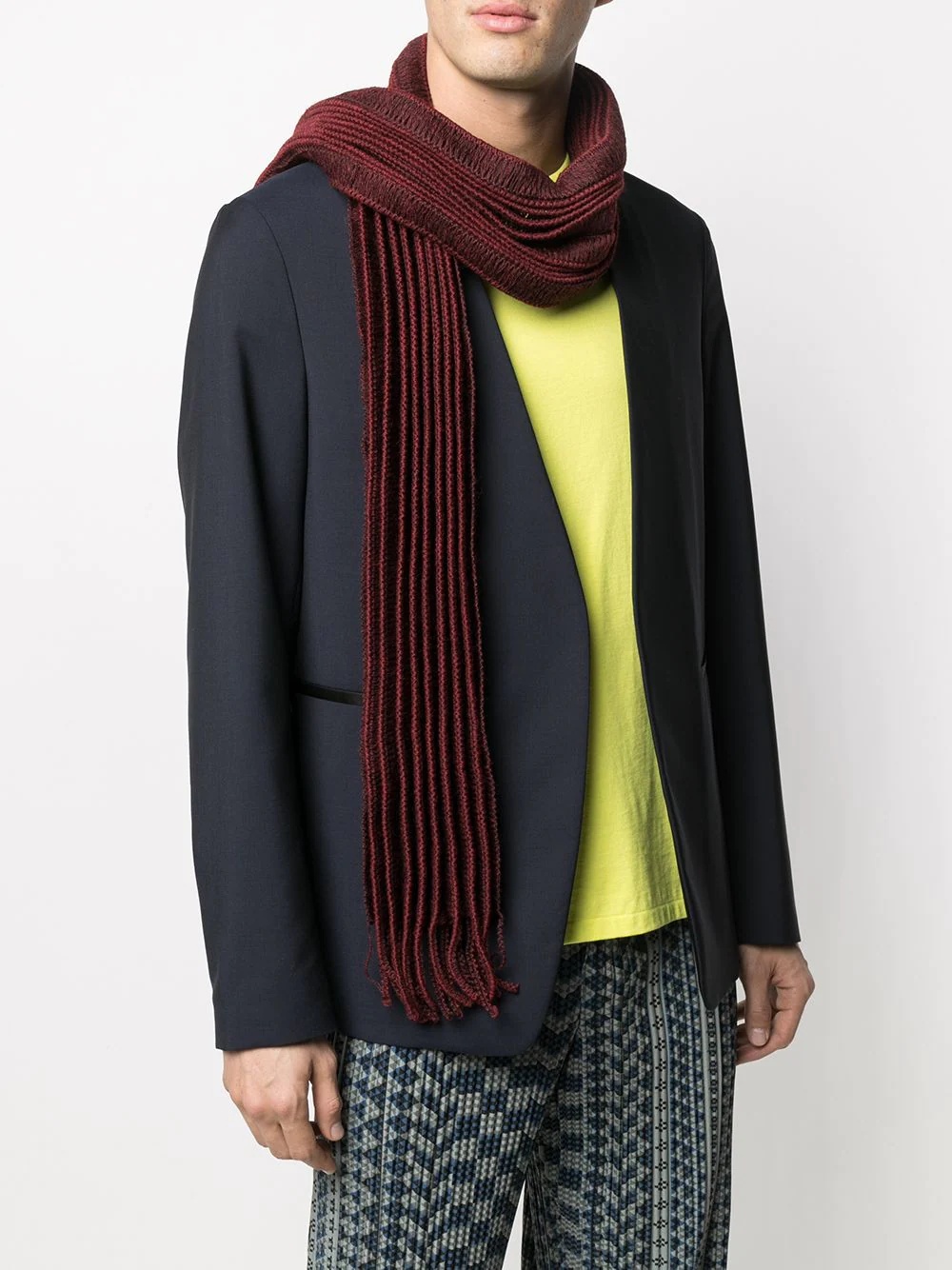 pleated wool scarf - 2