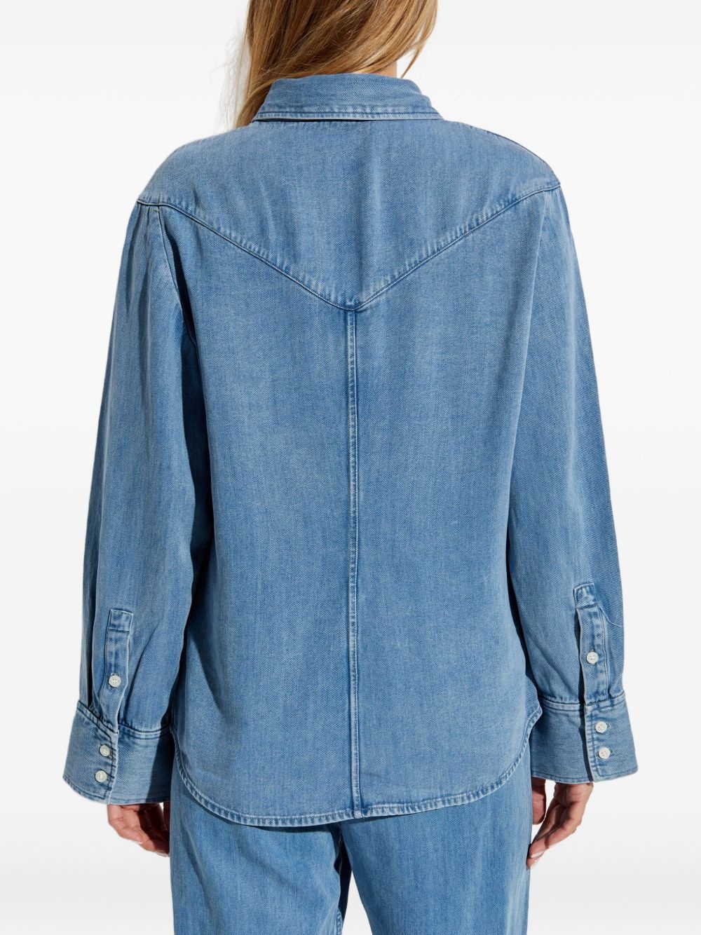 Samos denim button-up shirt - 4