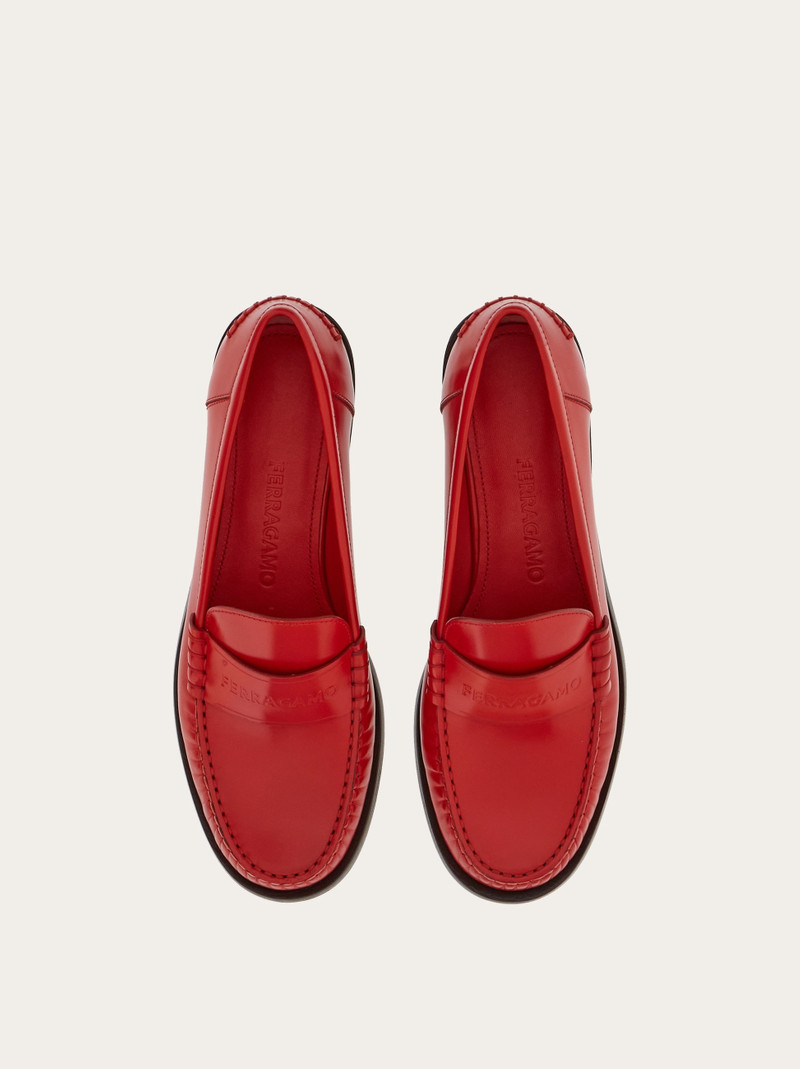 FERRAGAMO Moccasin with logo outlook