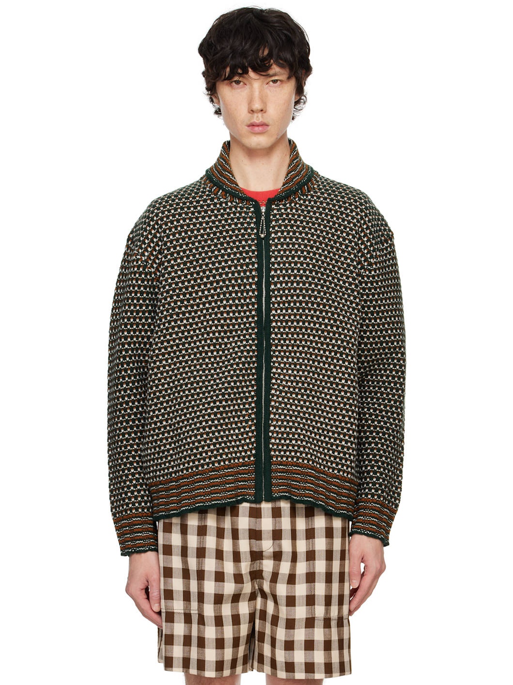 Green & Orange Schenectady Sweater - 1