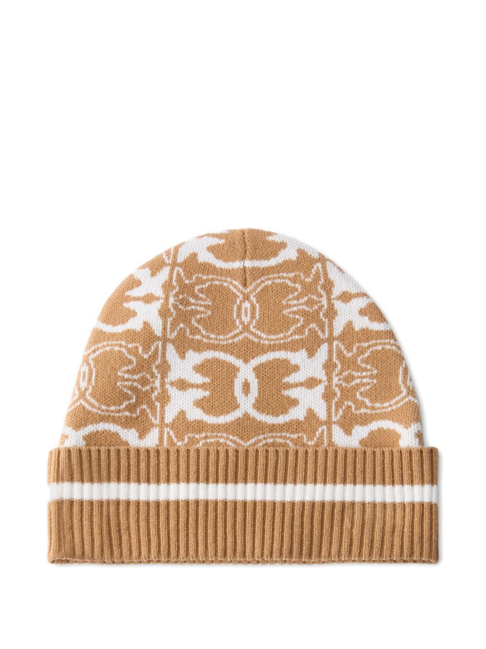 Love Birds-pattern ribbed beanie - 2