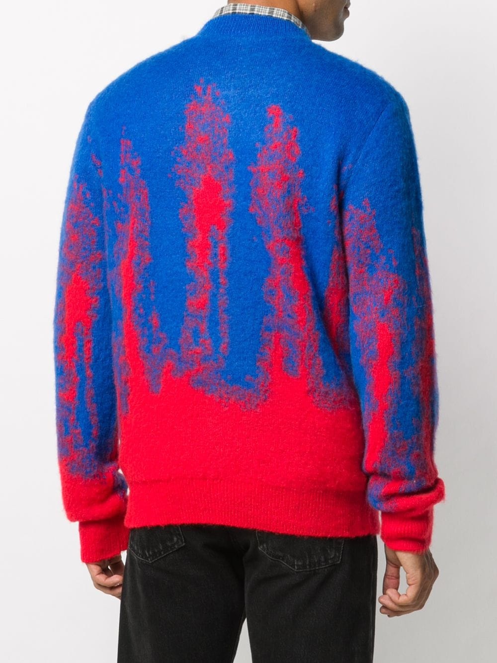 Fluorescent pattern knitted sweater - 4