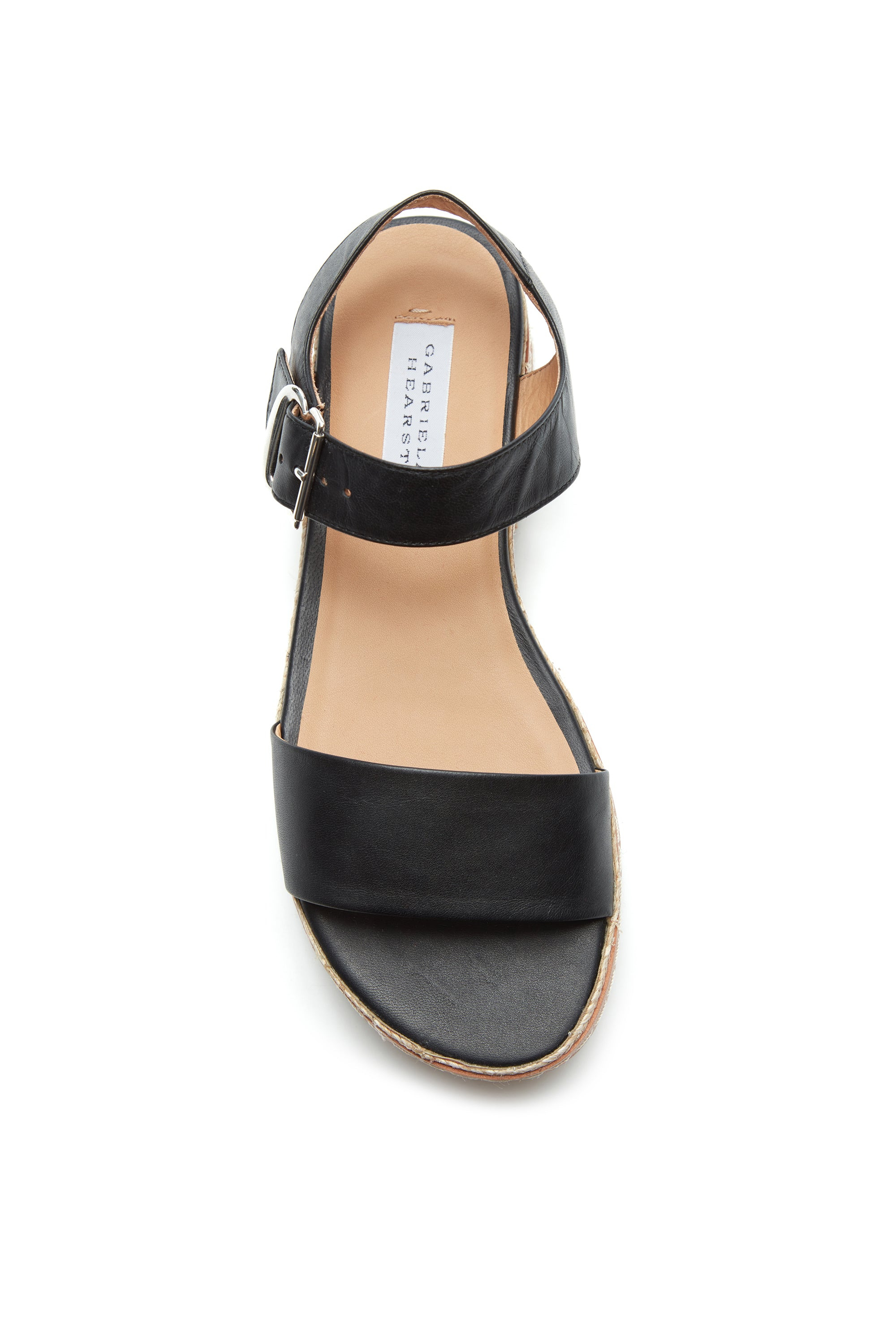 Iris Platform Sandal in Black Leather - 4