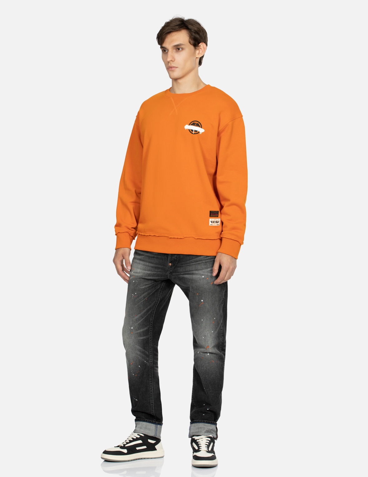 GRAFFITI DAICOCK AND KAMON PRINT RELAX FIT SWEATSHIRT - 4