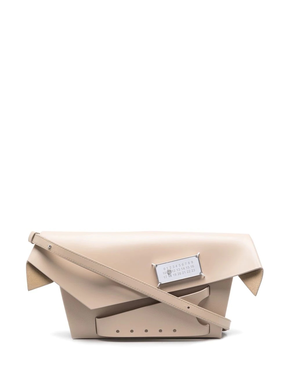 foldover-top logo clutch bag - 1