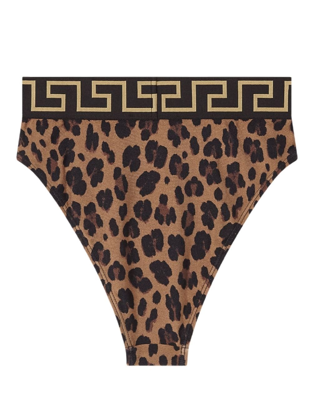 Greca-trim leopard-print bikini bottoms - 2