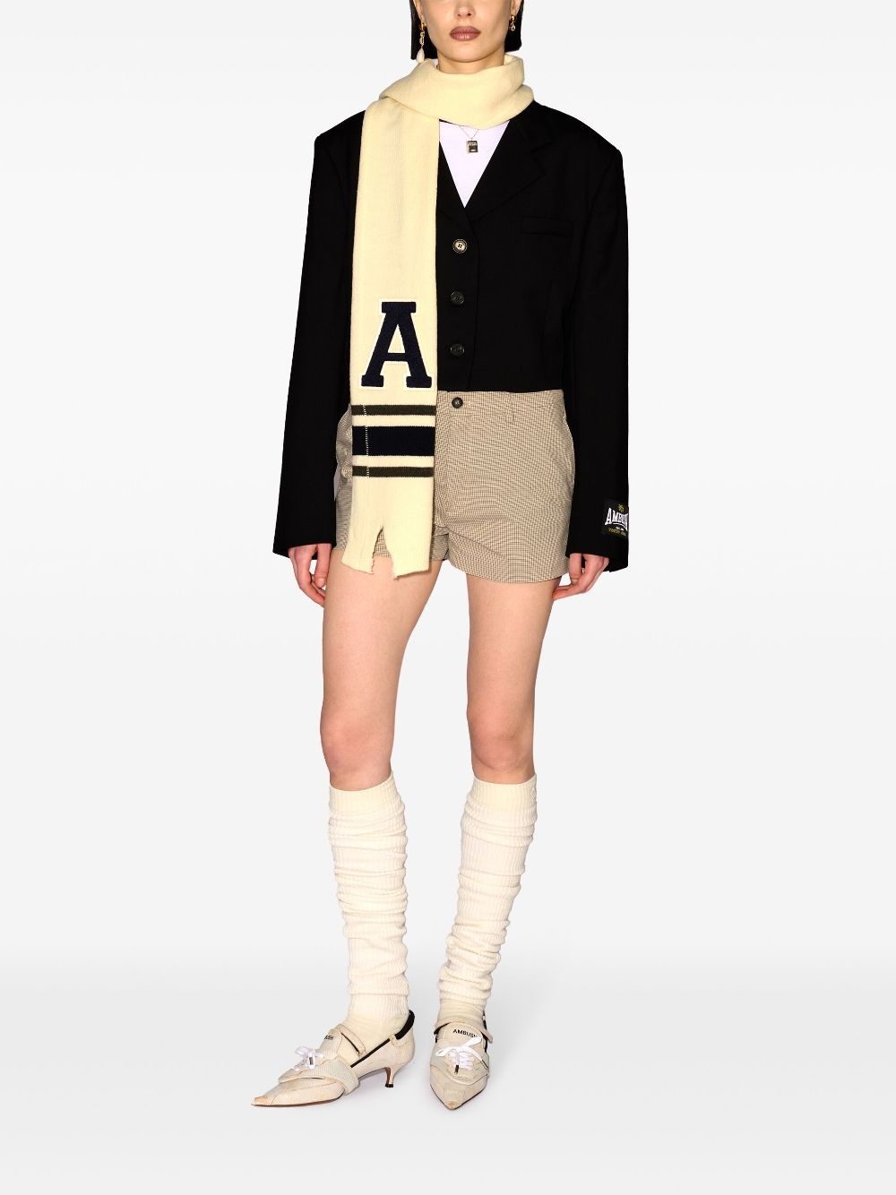 logo-appliqué scarf - 3