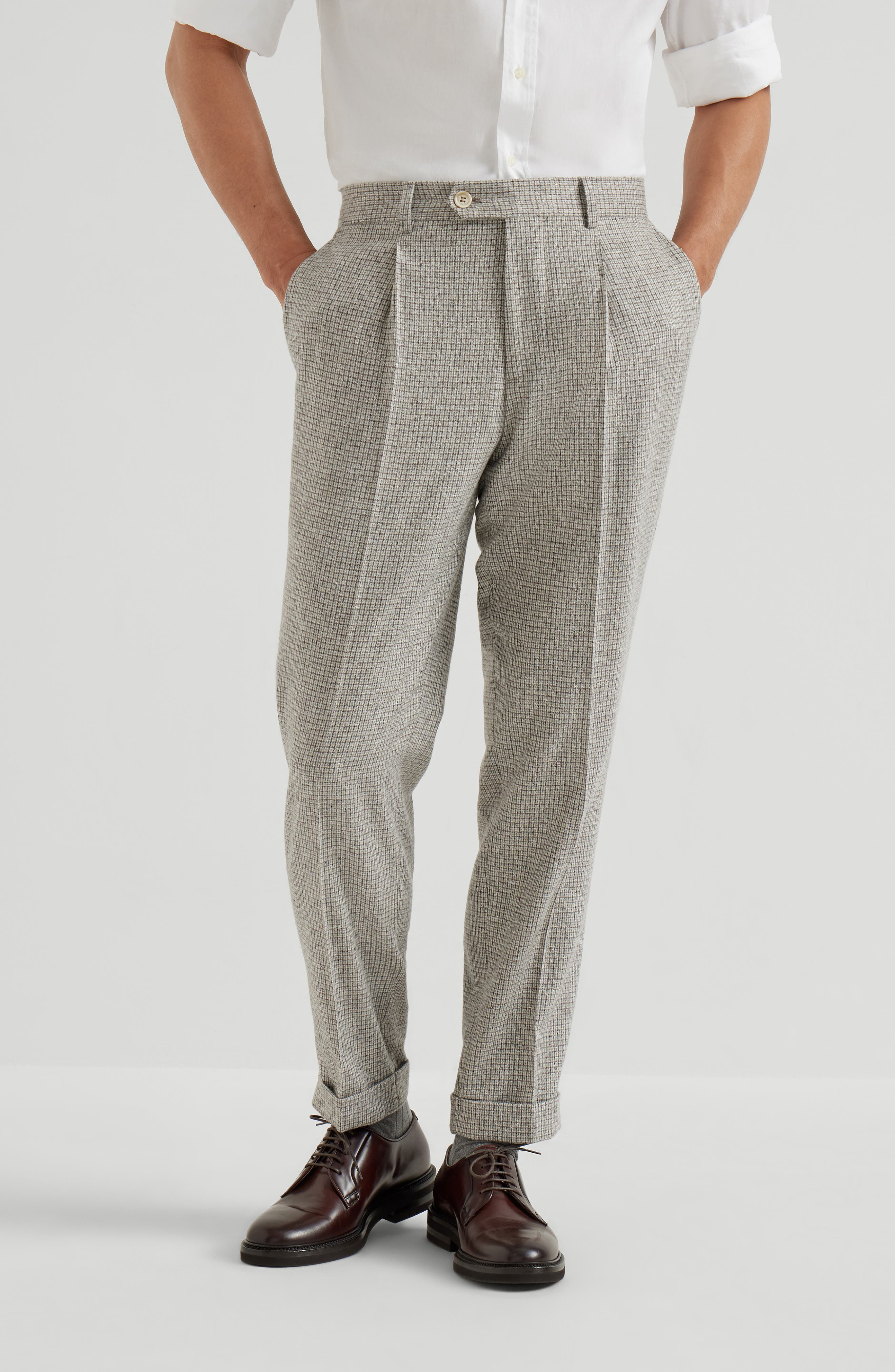 Brunello Cucinelli Flannel trousers in Espresso at Nordstrom - 2