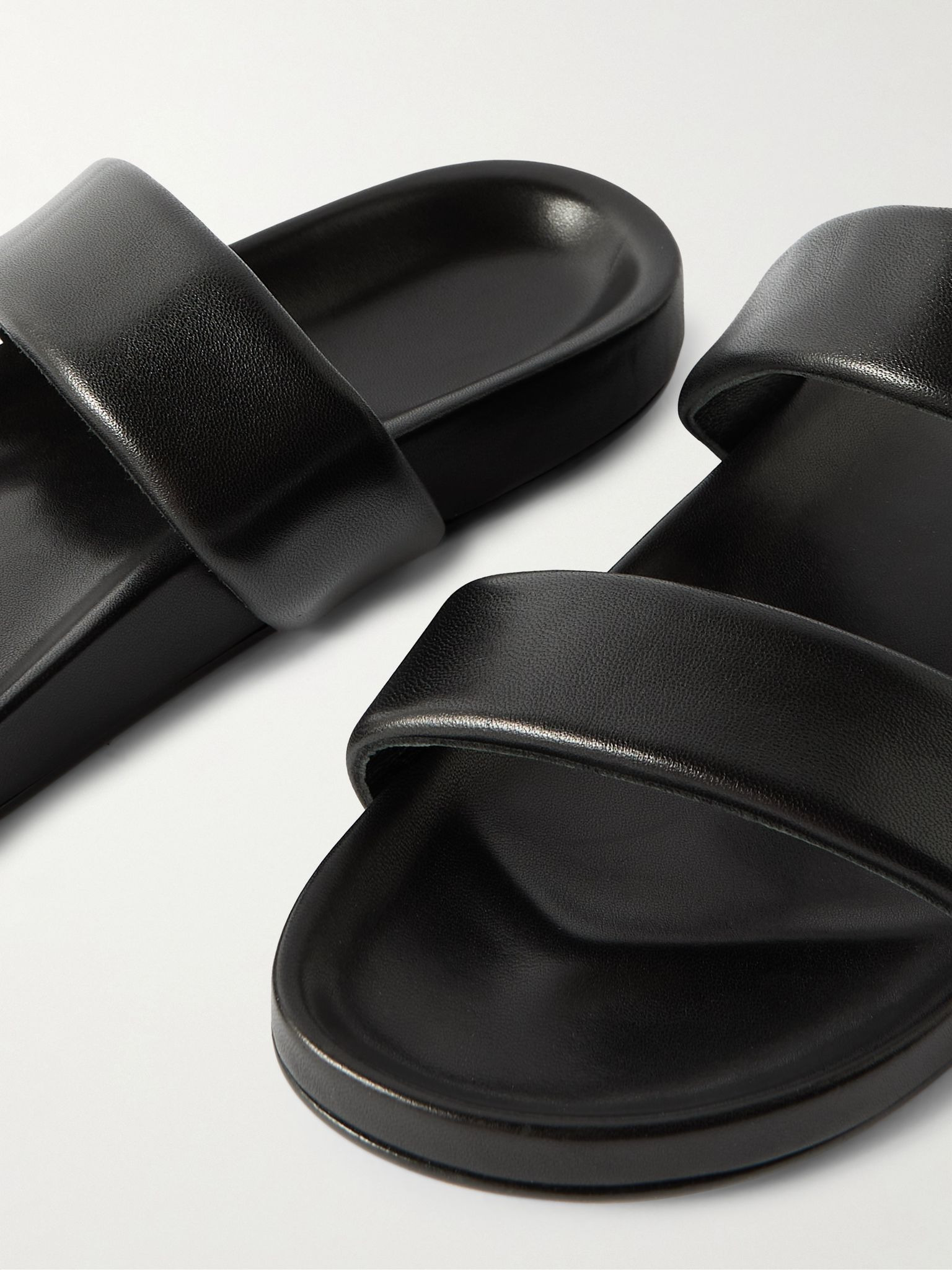 Nichols Leather Slides Black - 6