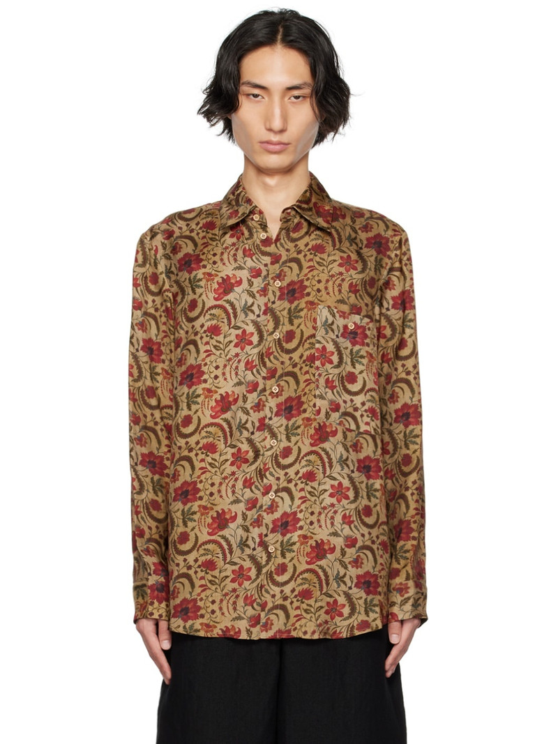 Tan & Red Tab Shirt - 1