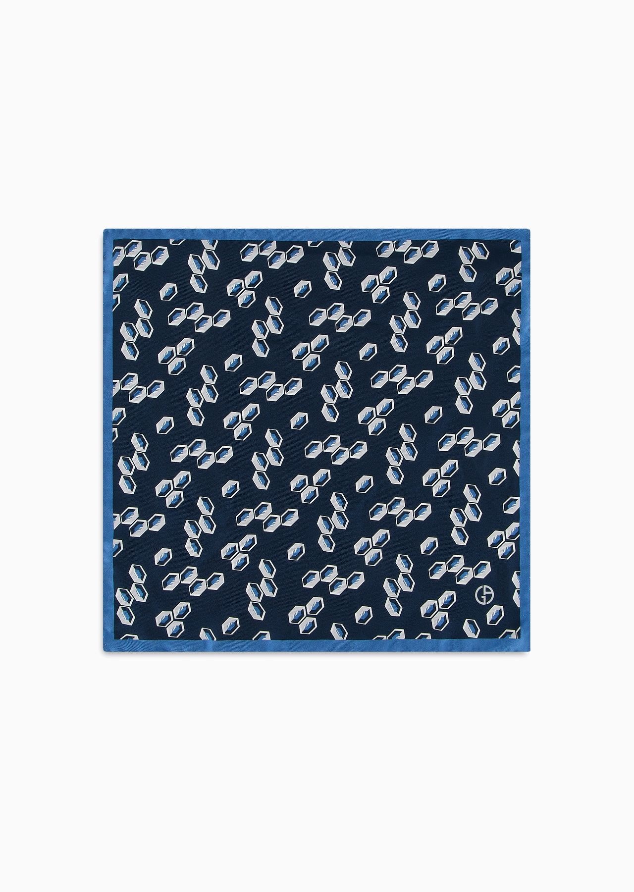 ASV printed silk pocket square - 1