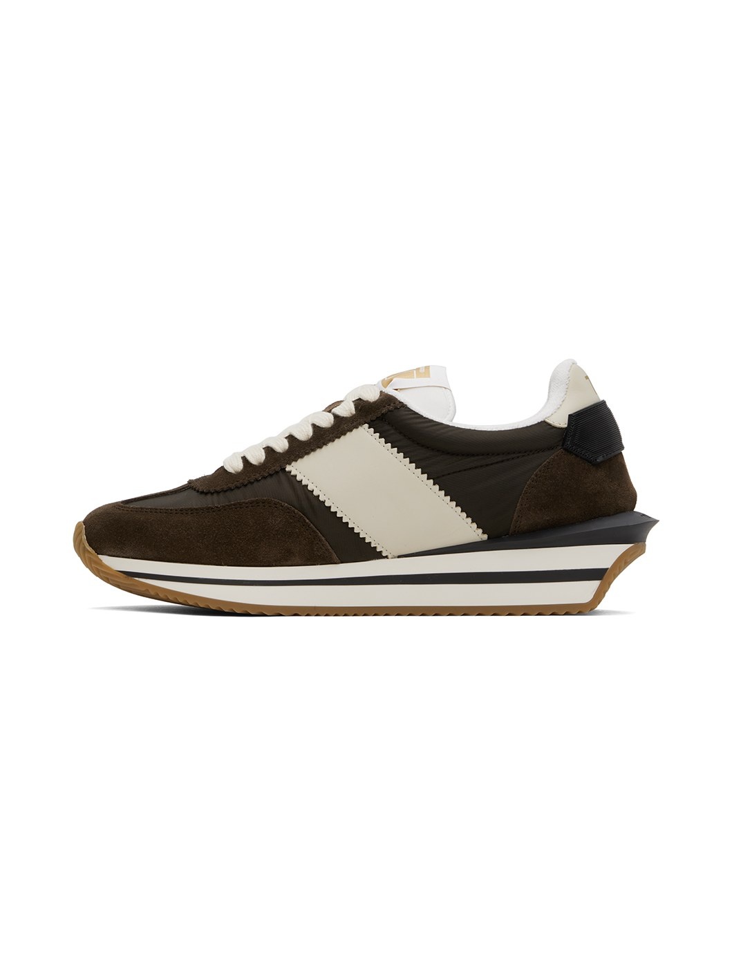 Brown & Off-White James Sneakers - 3