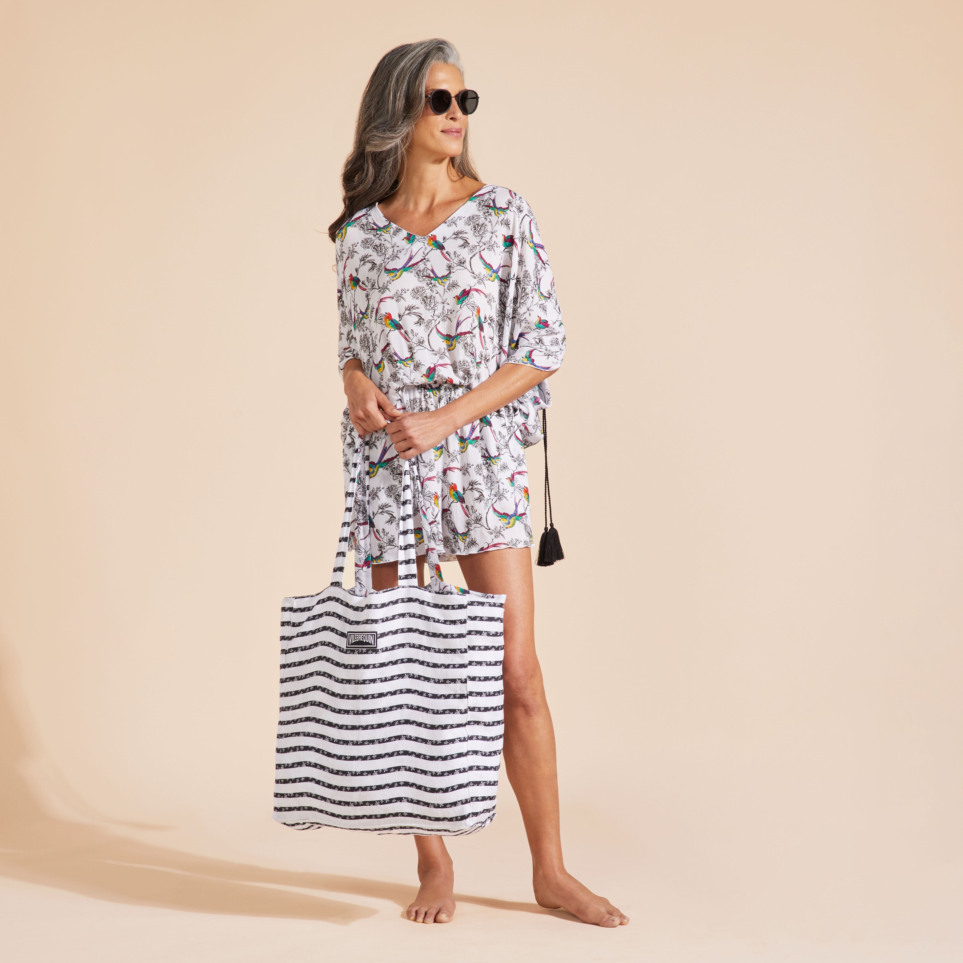 Women Viscose Playsuit Rainbow Birds - 5