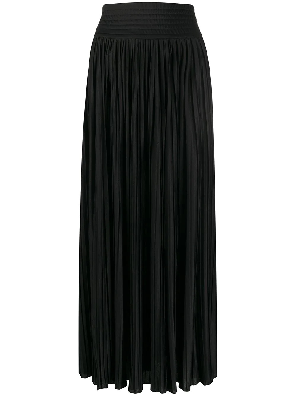 pleated side-slit skirt - 1