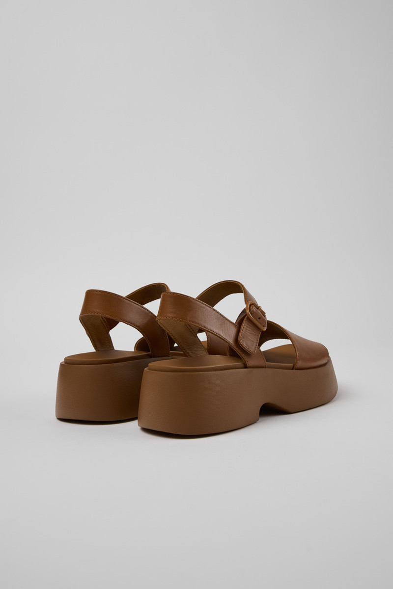 CAMPERLAB Brown Leather Sandals for Women. outlook
