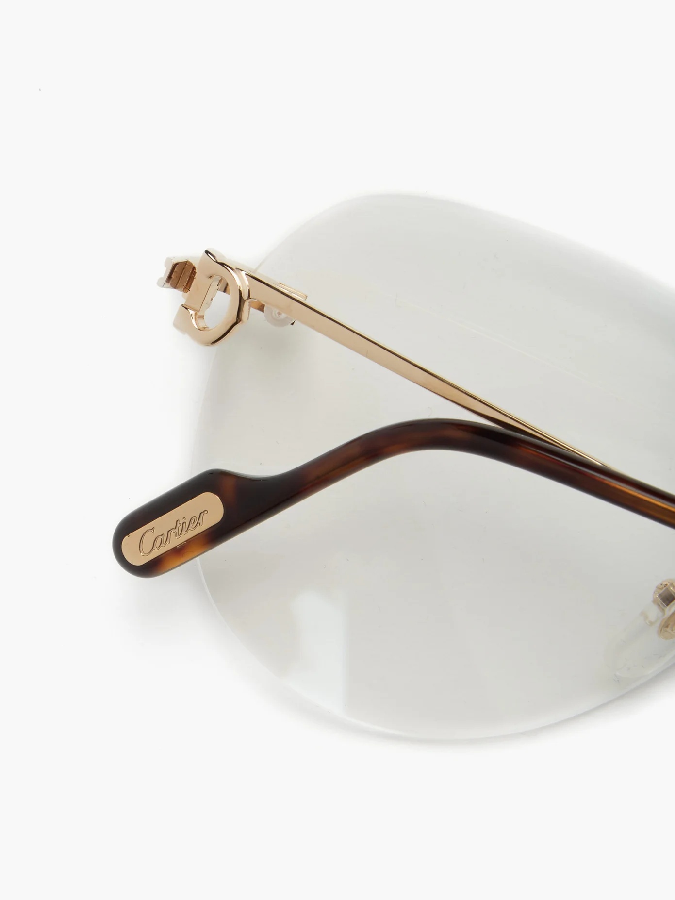 Première de Cartier rimless round metal glasses - 2