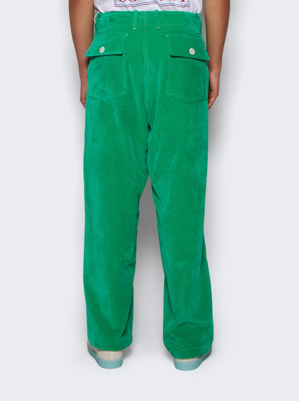 Cotton Velvet Work Pant Jade Green - 5