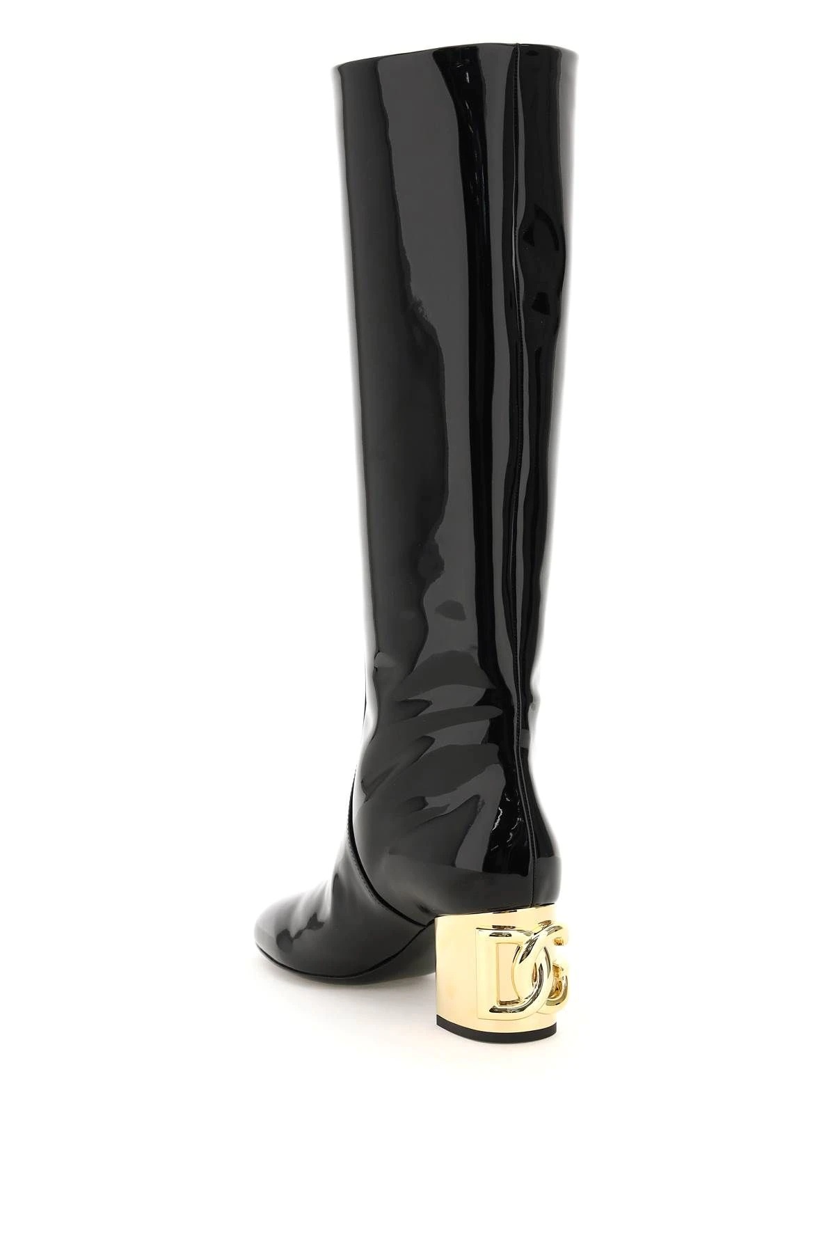 PATENT LEATHER BOOTS WITH DG KAROL HEEL - 2