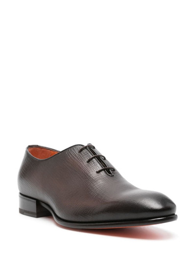 Santoni textured leather oxford shoes outlook