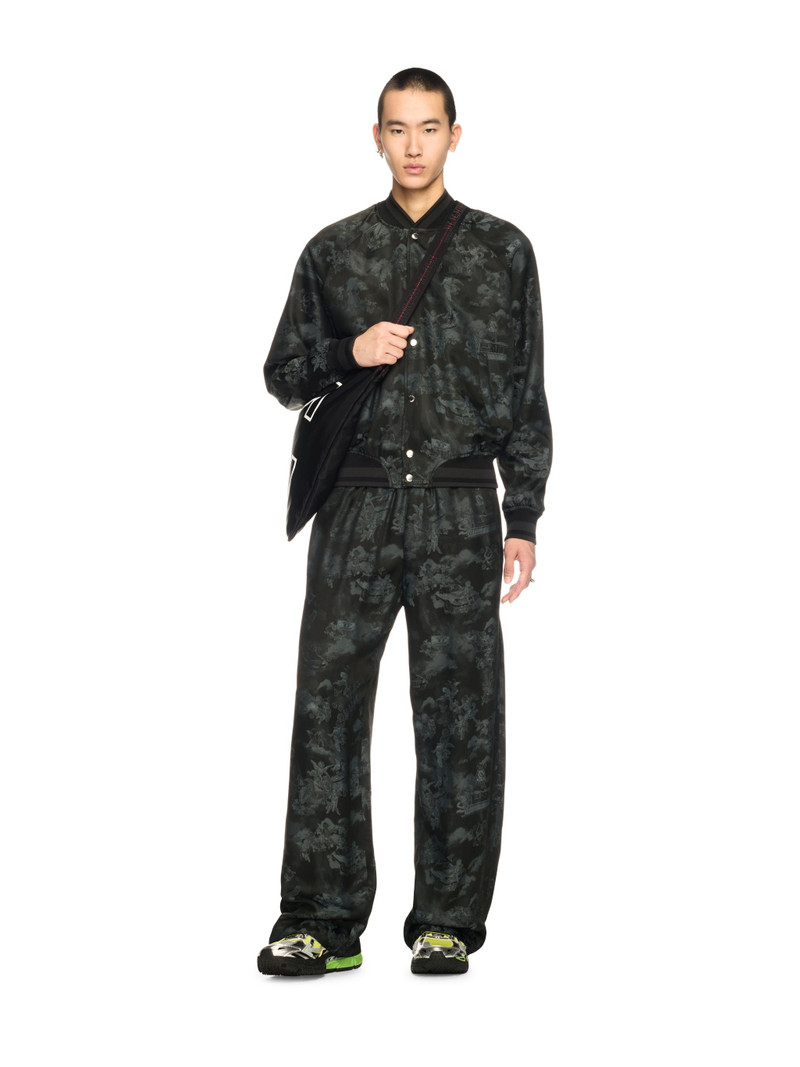 Off-White Black Jacquard Fresco Souvenir Pants outlook