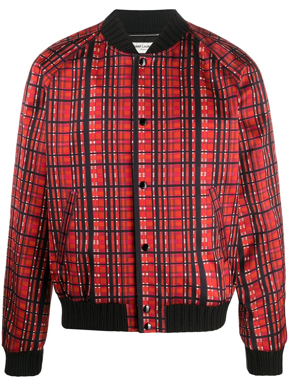 plaid bomber jacket - 1