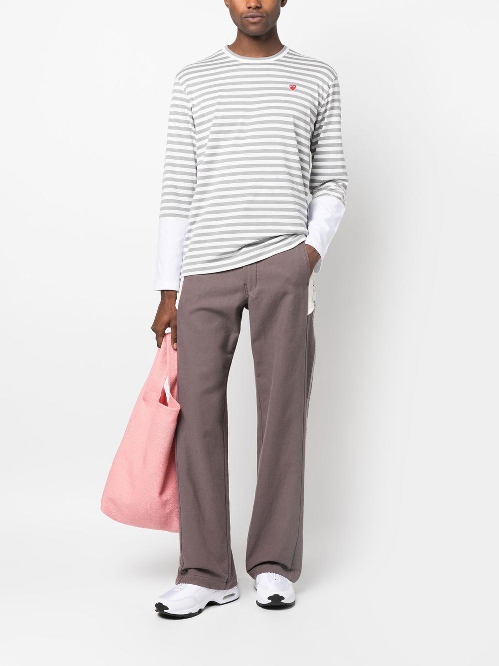striped long-sleeved T-shirt - 2